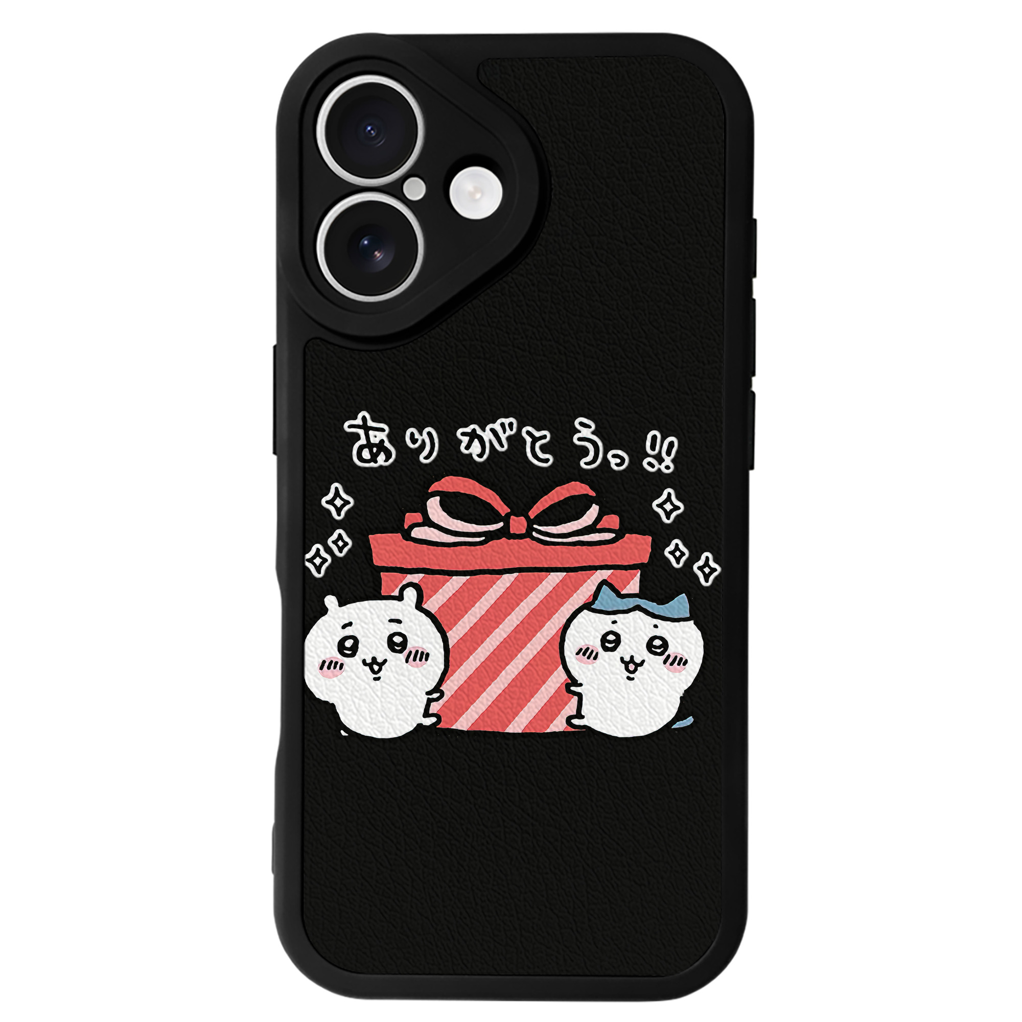 （画像用） ちいかわ ハチワレ Chii-kawa hachiware 【iPhone 16シリーズ対応】シリコンスマホケース（レザー調） 材質：シリコン